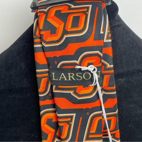 NWT OSU Black and Orange Men's Tie - Picture 3 of 5